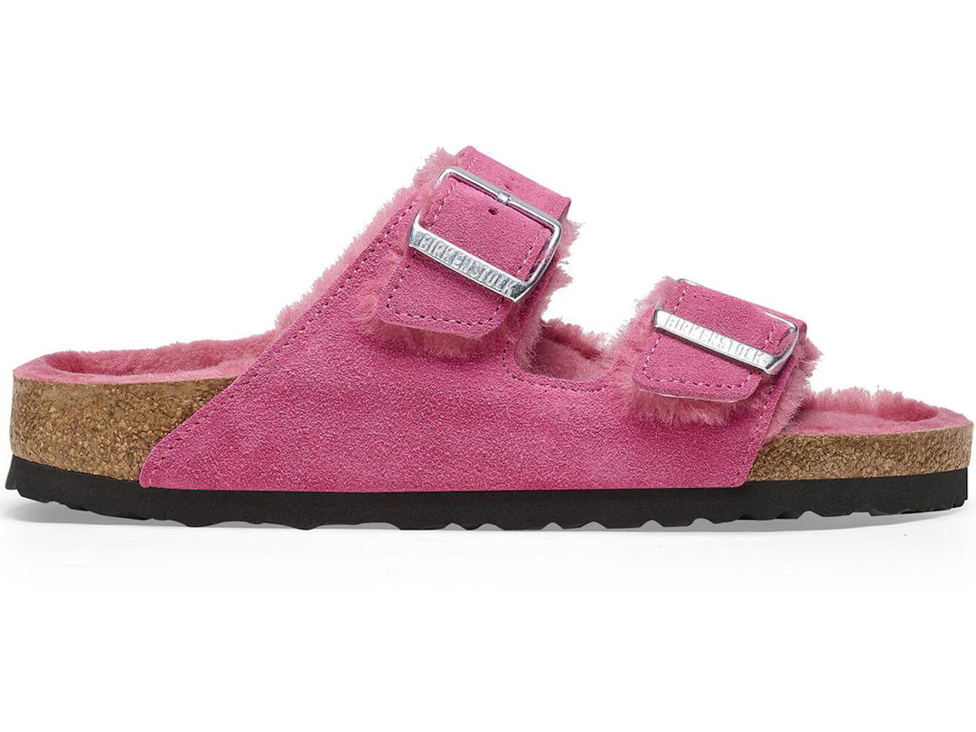 Birkenstock Birkenstock Arizona Shearling Suede Fuchsia Tulip