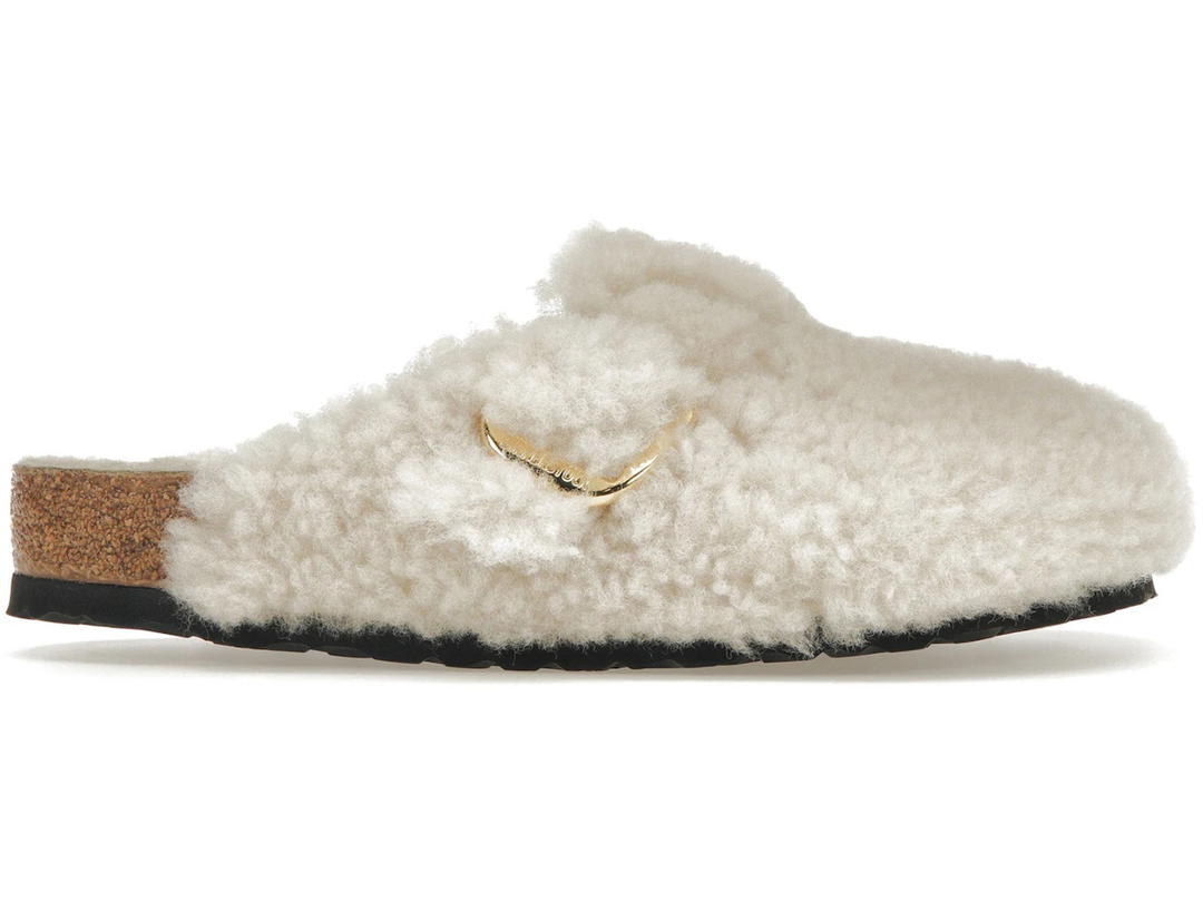 Birkenstock Birkenstock Boston Big Buckle Shearling Egg Shell