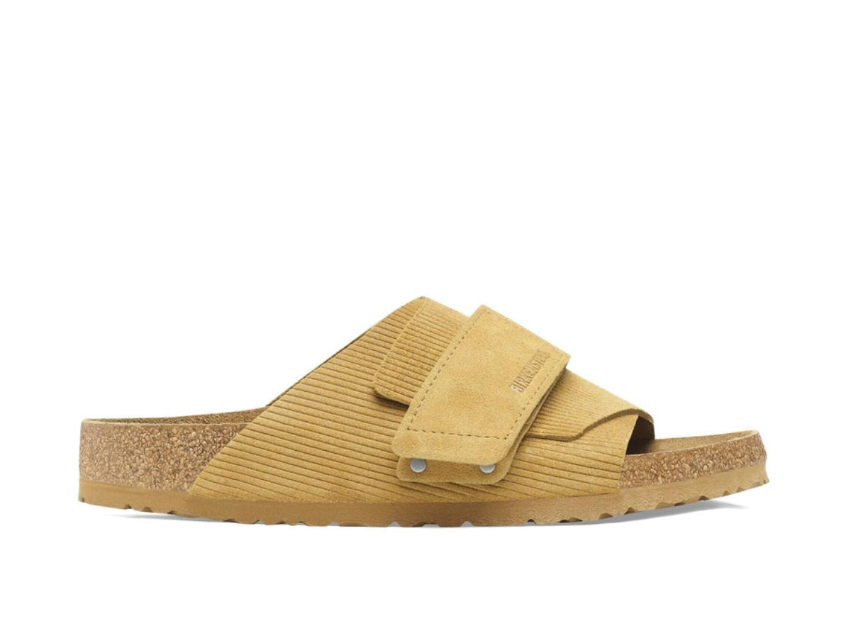 Birkenstock Birkenstock Kyoto Suede Embossed Corduroy Cork Brown
