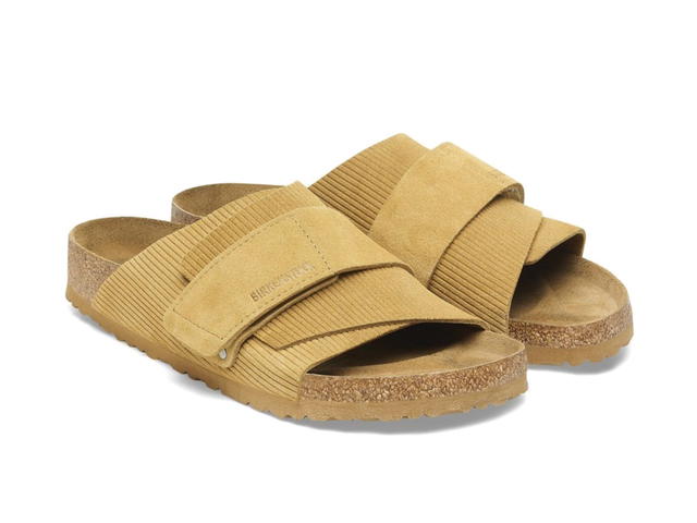 Birkenstock Birkenstock Kyoto Suede Embossed Corduroy Cork Brown - view 4