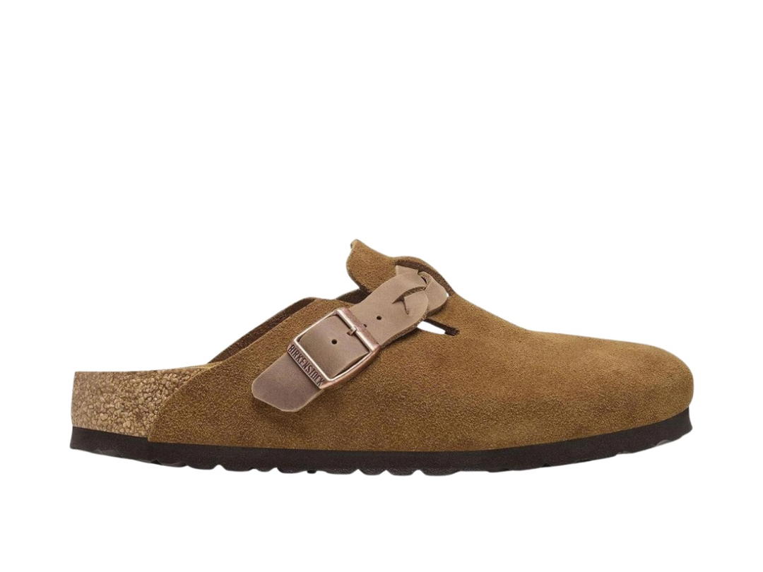 Birkenstock Birkenstock Boston Braided Suede Narrow Fit Sandals Mink (Women's)