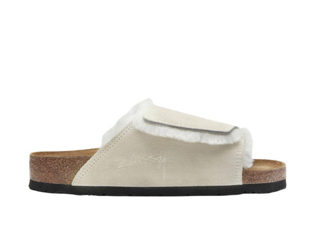 Birkenstock Stüssy & Birkenstock Solana Shearling Slide Bone - view 1