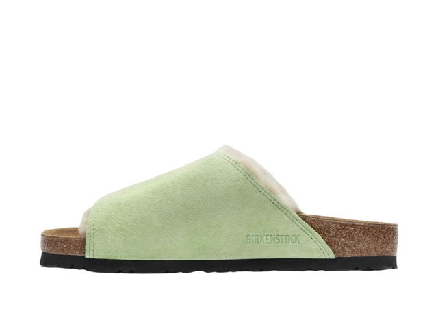 Birkenstock Stüssy & Birkenstock Solana Shearling Slide Washed Green - view 2