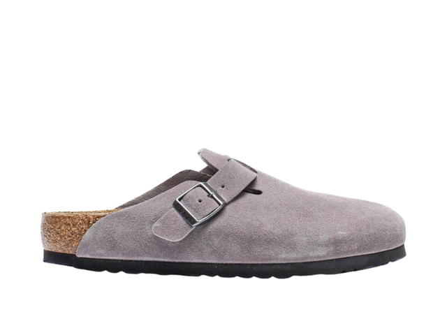 Birkenstock Birkenstock Boston Slippers Faded Purple Suede - view 1