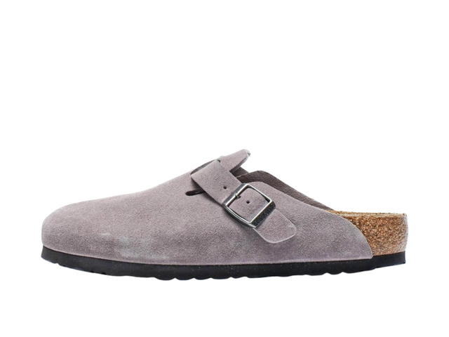 Birkenstock Birkenstock Boston Slippers Faded Purple Suede - view 2