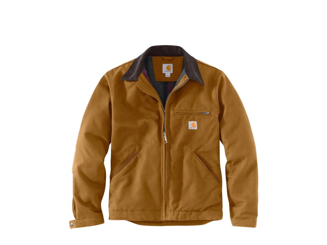 Carhartt Carhartt Blanket-Lined Detroit Jacket Relaxed Fit Carhartt Brown