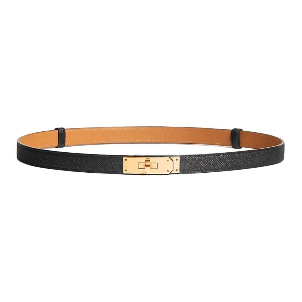 Hermes Hermes Logo Detail Smooth Buckle Calfskin Gold-Plated Leather Belts Women's Multicolor Width 1.8cm
