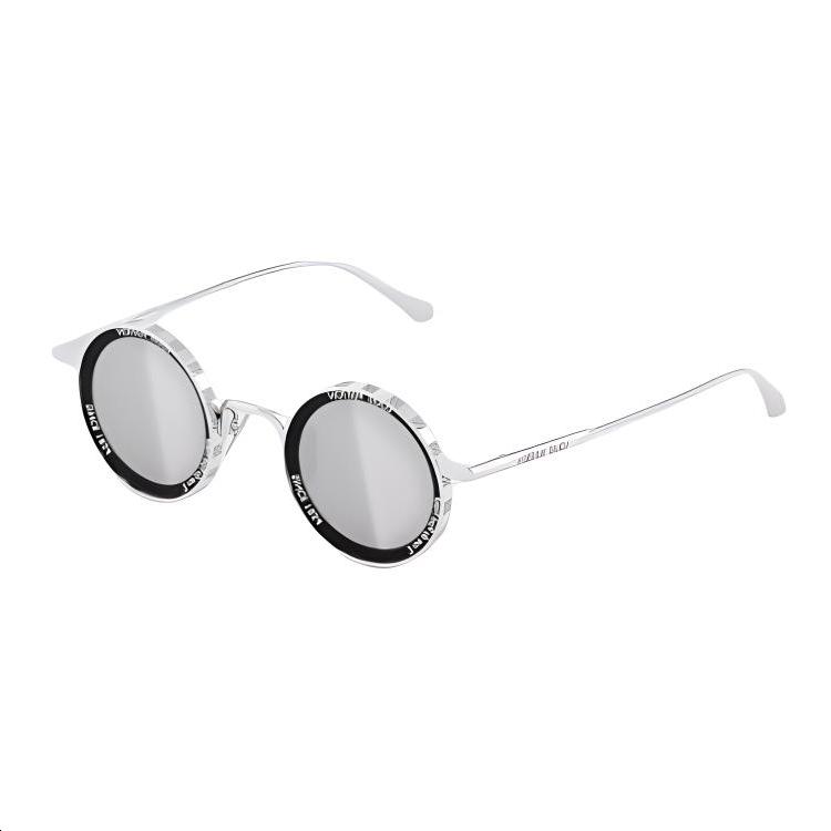 Louis Vuitton Louis Vuitton Metal Round Sunglasses Men's Silver