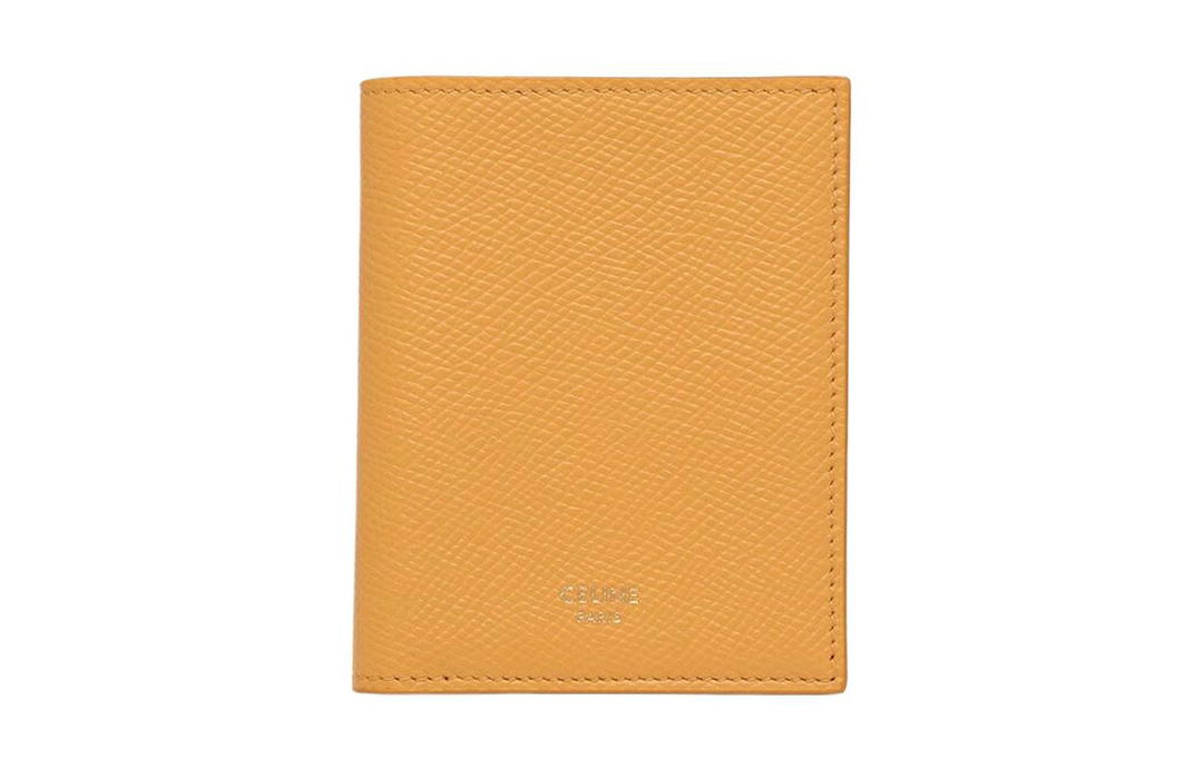 Celine Celine Grained Calfskin Wallet Women's Yellow