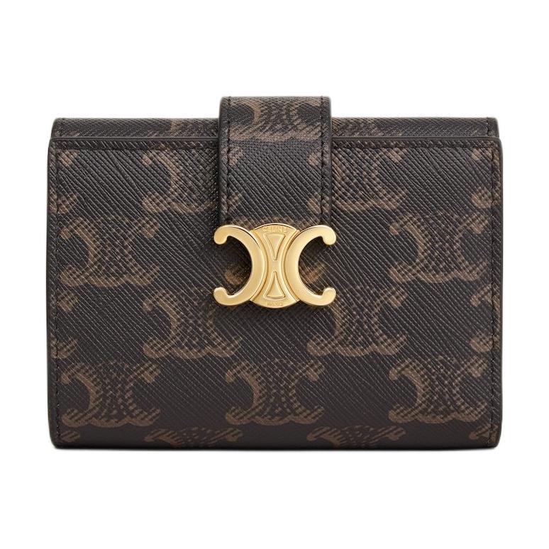 Celine Celine Victoire Canvas Wallet Regular Women's Brown