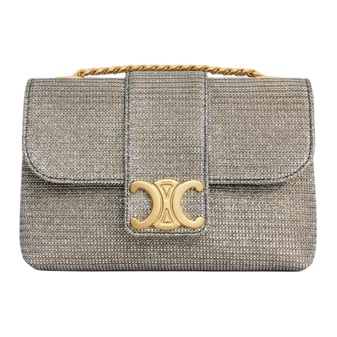 Celine Celine Victoire Bright Fabric Crossbody Bag, Shoulder Bag Mini Women's Gold
