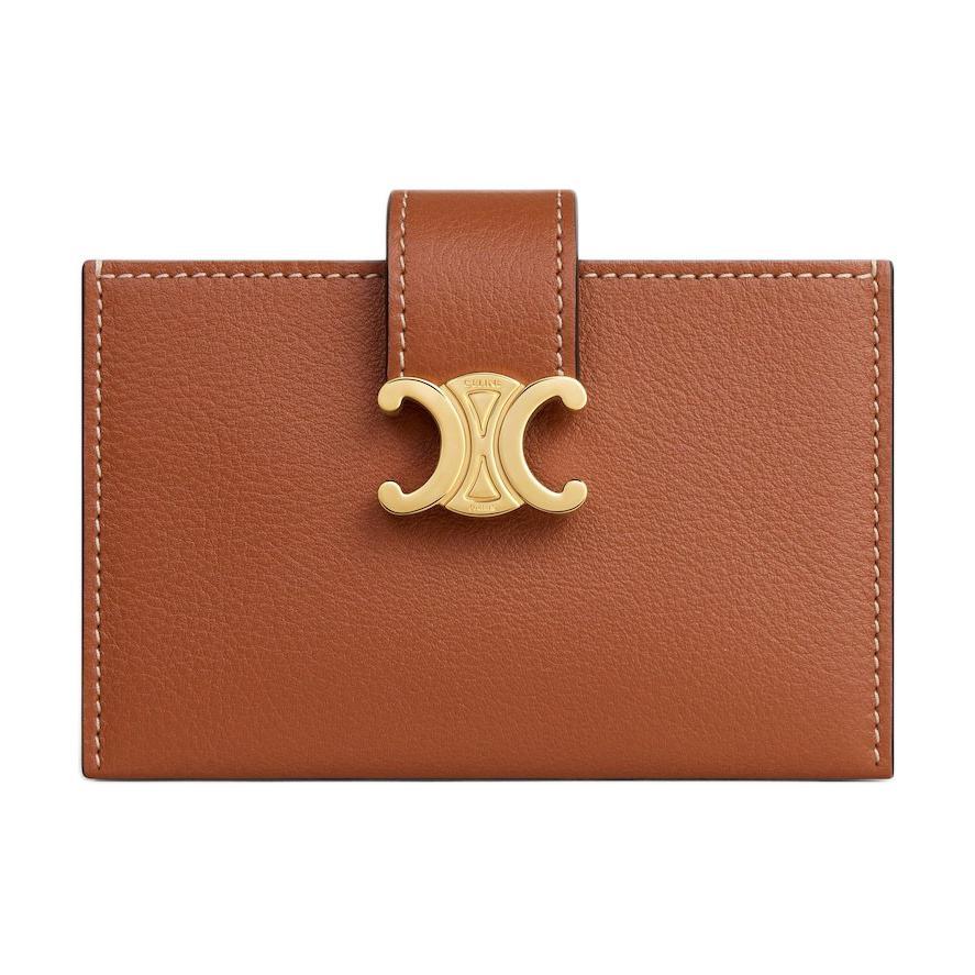 Celine Celine Calfskin Card Holder Women's Brown