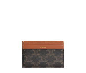 Buy Celine Medium Card Holder In Triomphe Canvas And Calfskin Tan at Sasom – Authentic and Ready to Ship
