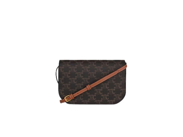 Celine Celine Duo Wallet On Strap Tan - view 3