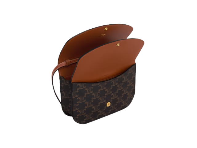 Celine Celine Duo Wallet On Strap Tan - view 5