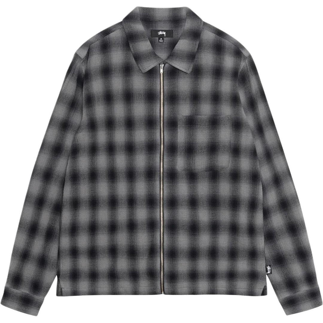 Stussy Stussy Plaid Twisted Yarn Zip Shirt