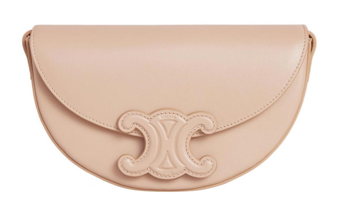 Celine Celine TriompheBesace Smooth Cow Leather Messenger Bag Crossbody Bag Shoulder Bag Women's Nude