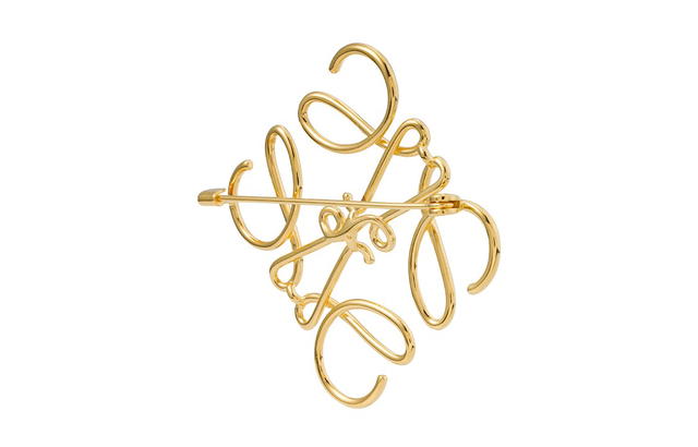 Loewe Loewe Anagram Brooch - Gold - view 3