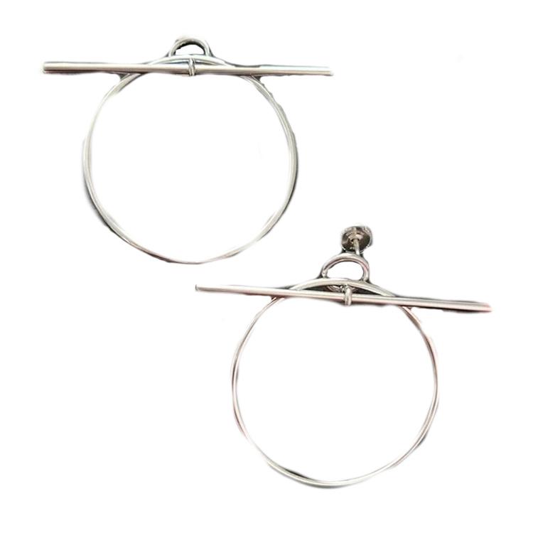 Hermes Hermes 925 Sterling Silver Earrings Women's Silver