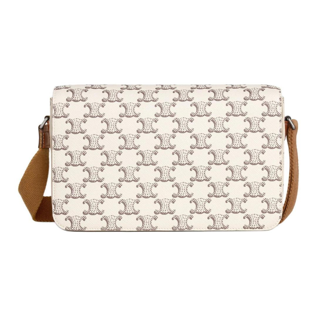 Celine Celine Triomphe Canvas Canvas Bag Messenger Bag Crossbody Bag Shoulder Bag Men's Tan & Beige