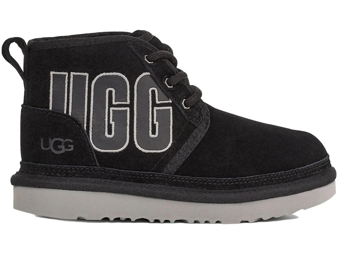 UGG UGG Neumel Graphic Boot Black Grey Suede (Kids)