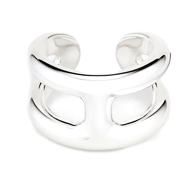 Hermes Hermes 925 Sterling Silver Rings Men's Silver