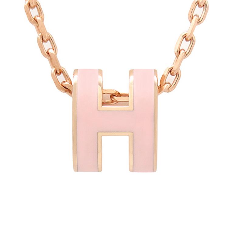 Hermes Hermes GP Lacquer Necklaces Women's Pink