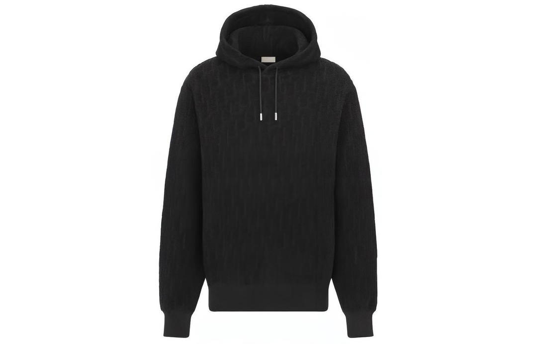 Dior Dior Oblique Relaxed Fit Hooded Sweatshirt Men's Black