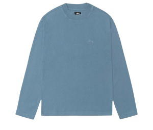 Buy Stussy Dyed Ls Mock Neck Tee Blue at Sasom – Authentic and Ready to Ship