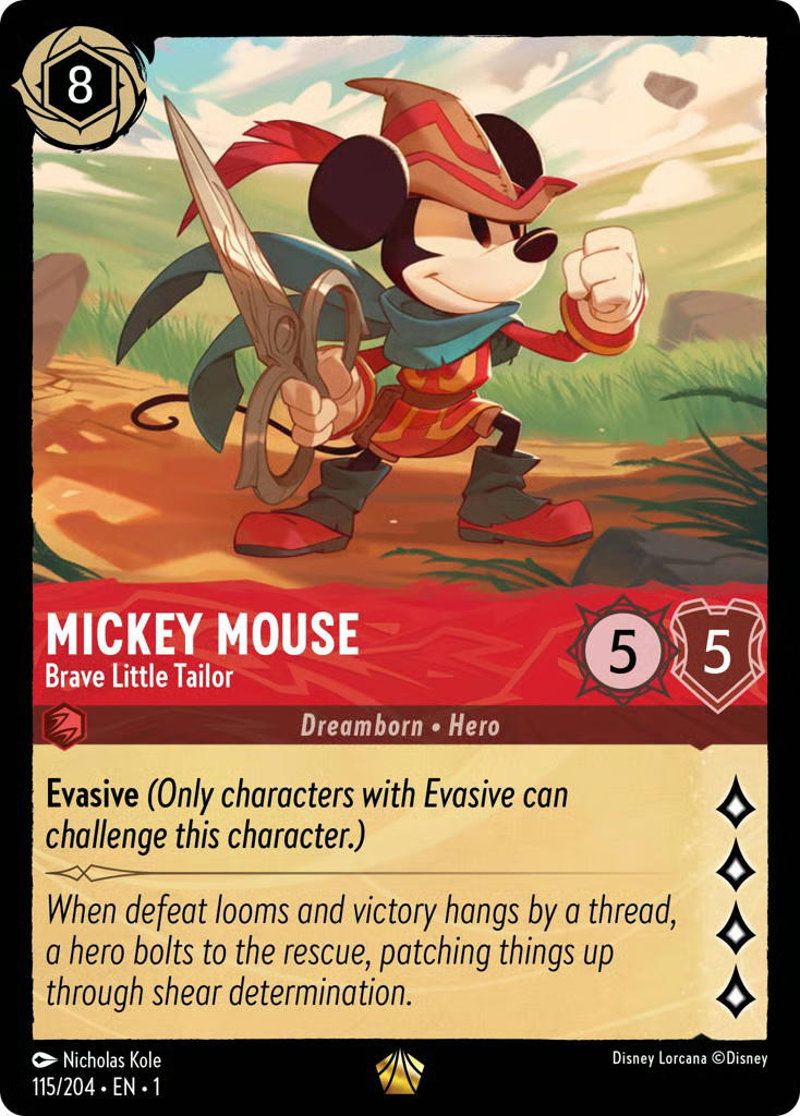 Disney Lorcana Disney Lorcana Mickey Mouse Brave Little Tailor L [115/204] The First Chapter [Foil] (EN)