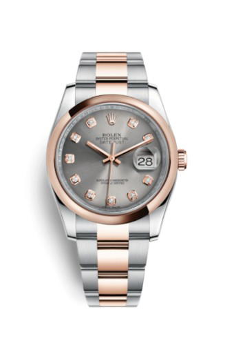 Rolex Rolex Datejust 36 Rolesor Everose Domed / Oyster / Steel Diamond