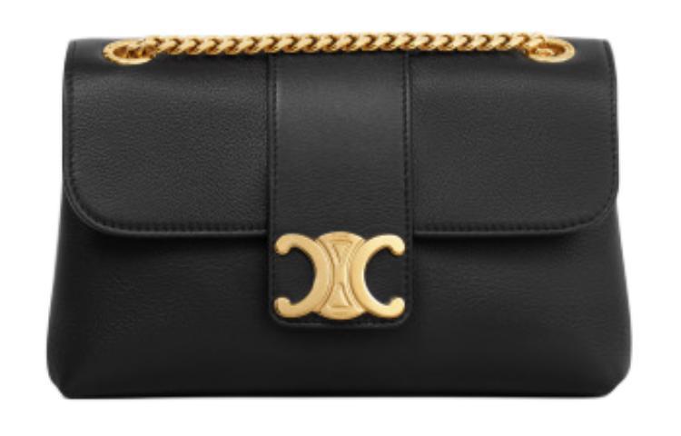 Celine Celine Cow Leather Portable Crossbody Bag Shoulder Bag Women's Black