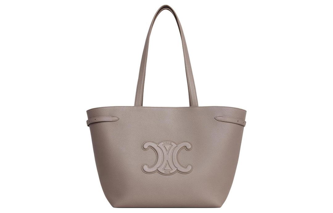 Celine Celine Cabas Grained Calfskin Tote Bag Shopping Bag Shoulder Bag Handbag Women's Egg Stone Color