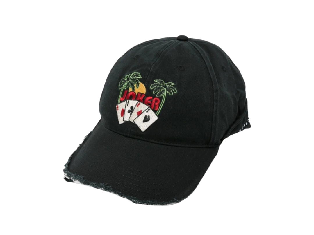 Martine Rose Martine Rose Palm-Tree Embroidered Hat Black