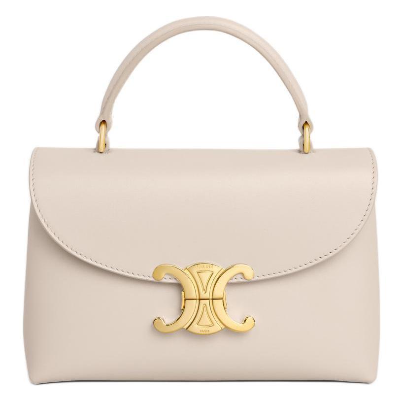 Celine Celine Cow Leather Shoulder Bag, Crossbody Bag, Handbag Women's Light Beige