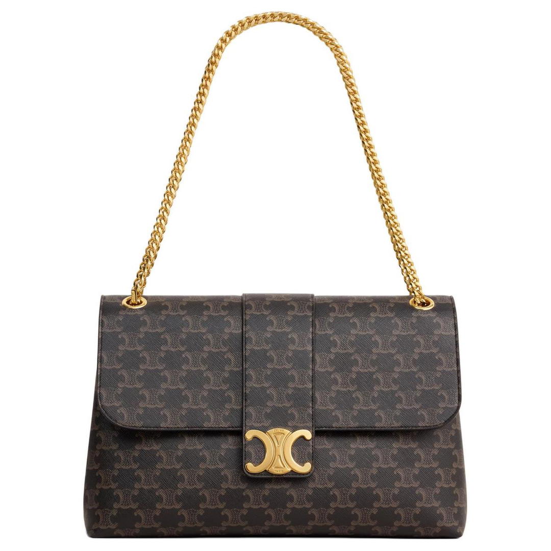 Celine Celine Large VICTOIRE Bag In Triomphe Canvas Women's Brown
