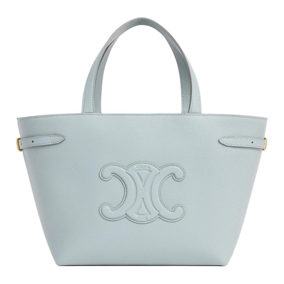 Celine Celine Cuir Triomphe Calfskin Tote Bag Shopping Bag Shoulder Bag Crossbody Bag Handbag Mini Women's Ice Blue