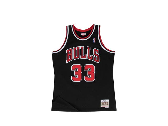 Mitchell & Ness Mitchell & Ness Chicago Bulls Scottie Pippen 1997/98 Hardwood Classics Alternate Swingman Jersey - Black - Mens - view 2