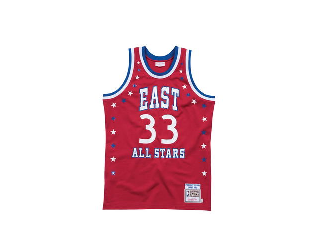 Mitchell & Ness Mitchell & Ness NBA All-Star East Larry Bird Authentic All-Star Jersey - Scarlett - Mens - view 2