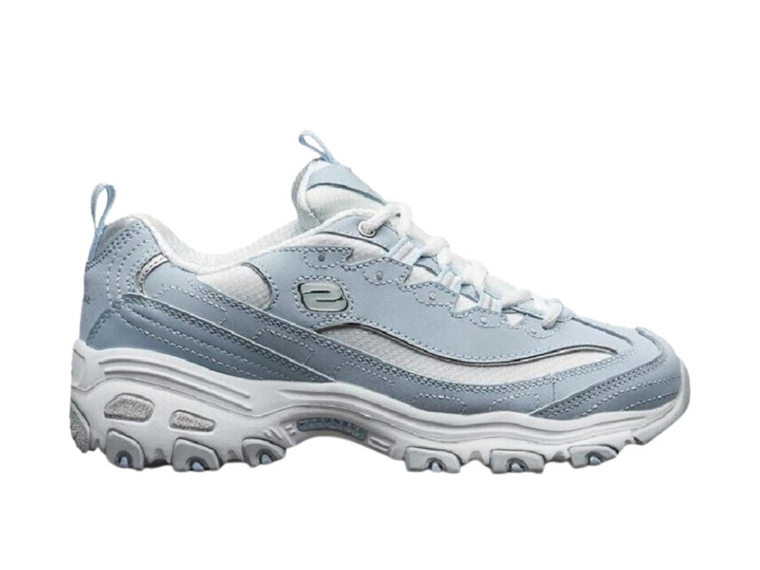 Skechers Skechers D Lites Low Running Shoes Gs BlueWhite Blue White (Women's)