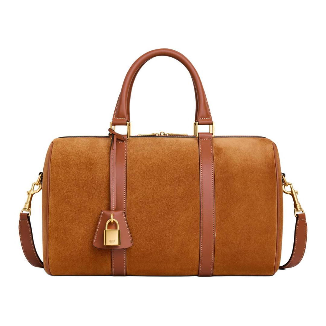 Celine Celine Cow Leather Boston Bag Shoulder Bag Crossbody Bag Handbag Women's Smoke