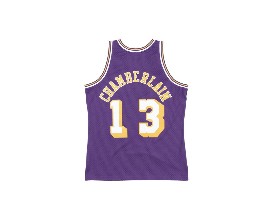 Mitchell & Ness Mitchell & Ness Wilt Chamberlain Los Angeles Lakers Purple 1971/72 Swingman Jersey