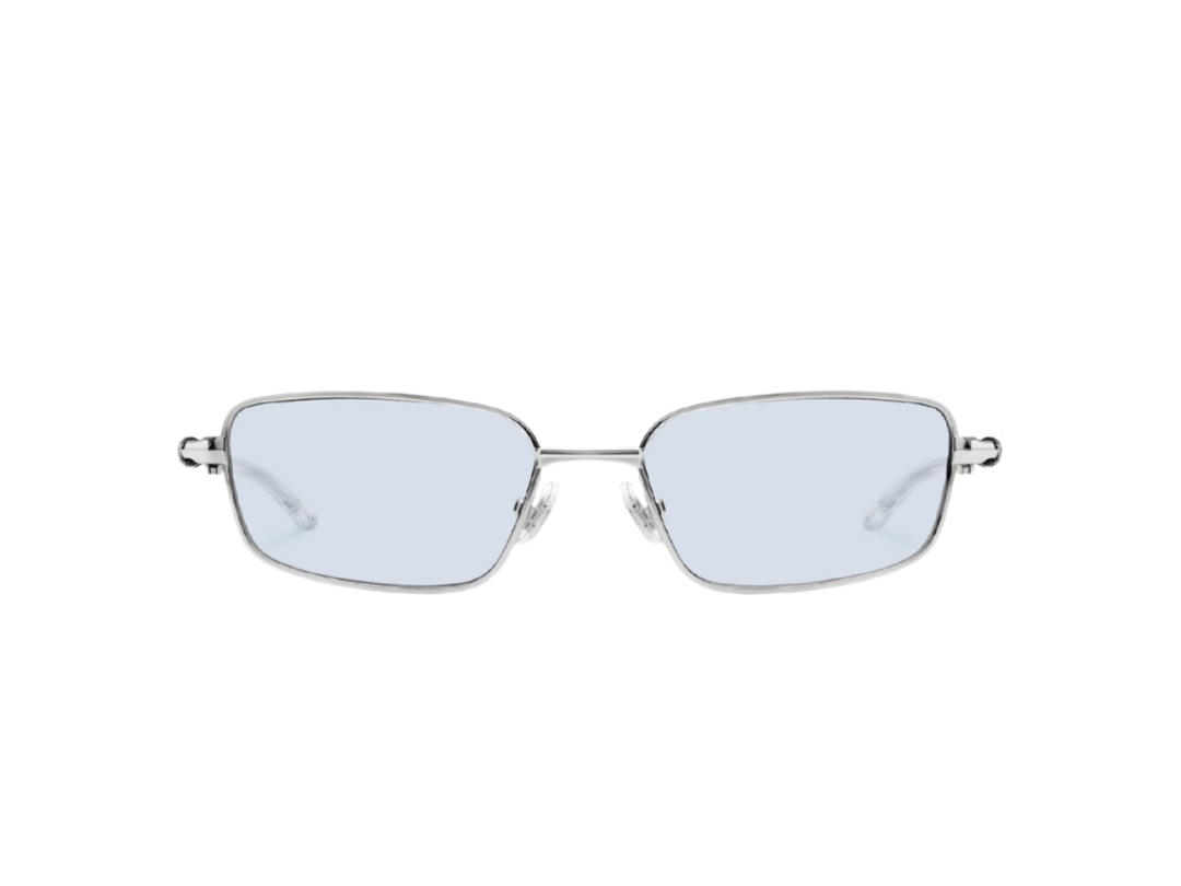 Gentle Monster Gentle Monster x Bratz Tarx 02(B) In Silver Metal Frame With Blue Lenses