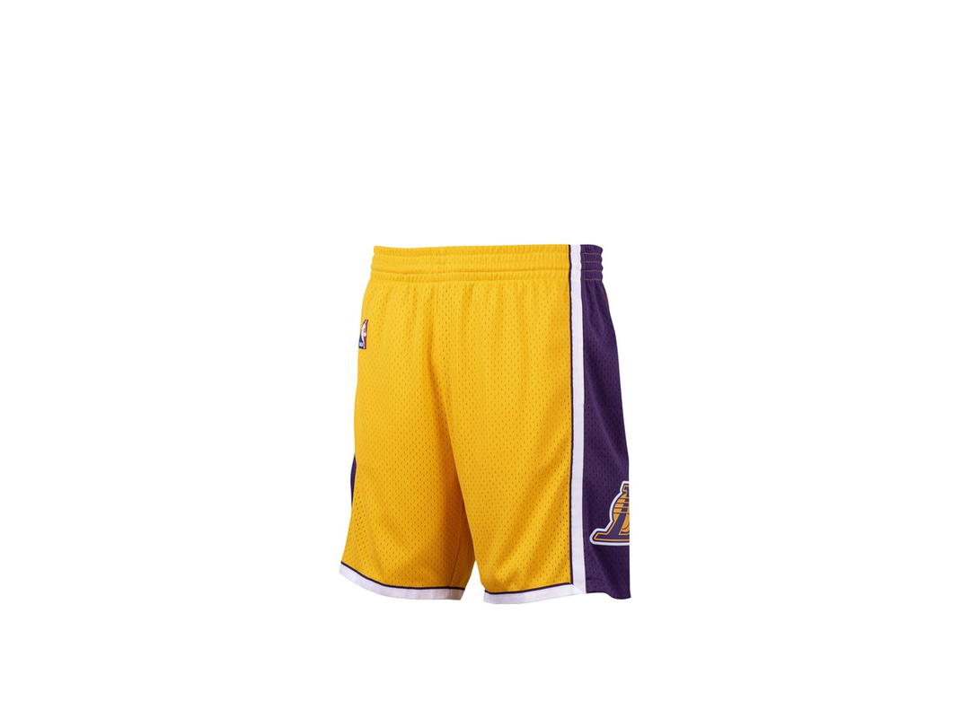 Mitchell & Ness Mitchell & Ness Los Angeles Lakers Hardwood Classics Road Swingman Shorts - Yellow - Mens