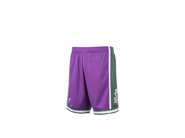 Mitchell & Ness Mitchell & Ness Milwaukee Bucks Hardwood Classics Road Swingman Shorts - Purple - Mens - view 1