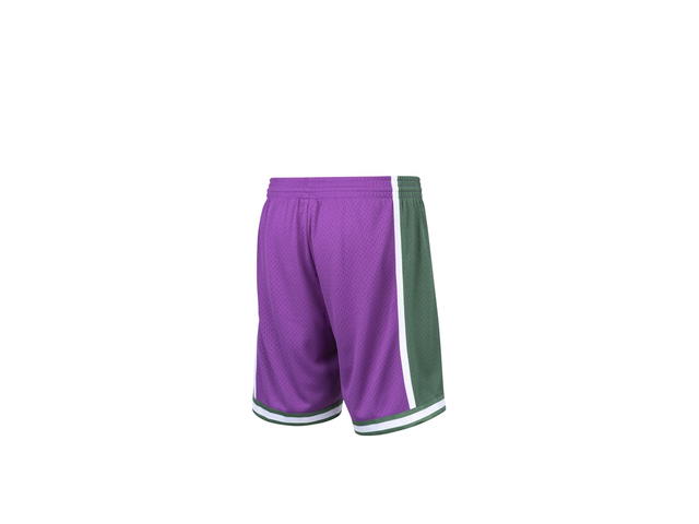 Mitchell & Ness Mitchell & Ness Milwaukee Bucks Hardwood Classics Road Swingman Shorts - Purple - Mens - view 2