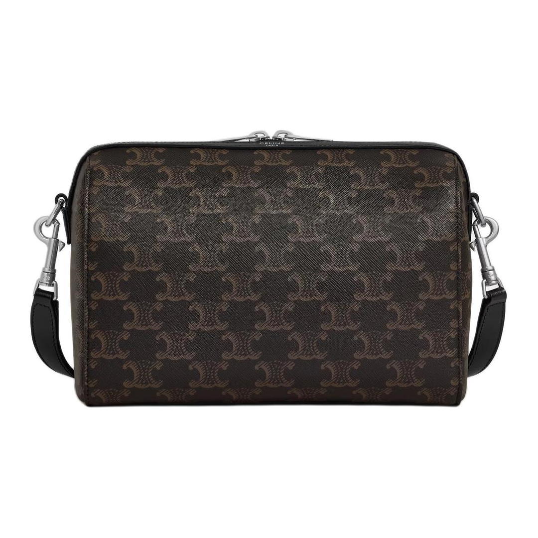 Celine Celine Triomphe Canvas Bag Shoulder Bags Mini Women's Brown