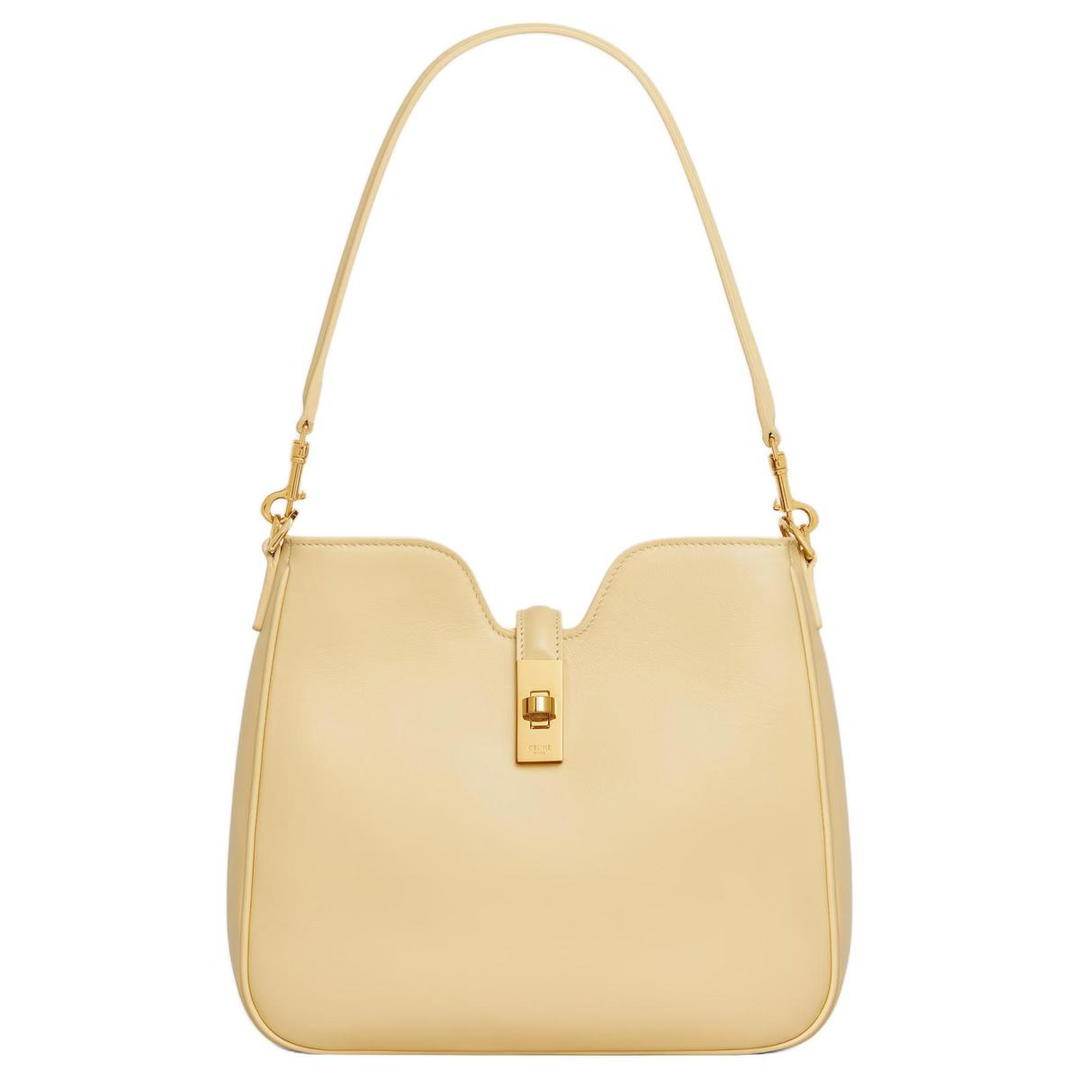 Celine Celine Calfskin Portable Crossbody Bag Shoulder Bag Small Size Women's Spring Yellow