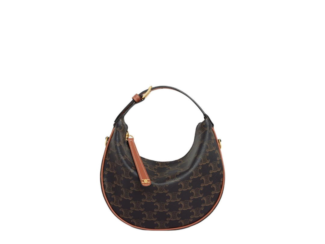 Celine Celine Cow Leather Handbag Women's Tawny