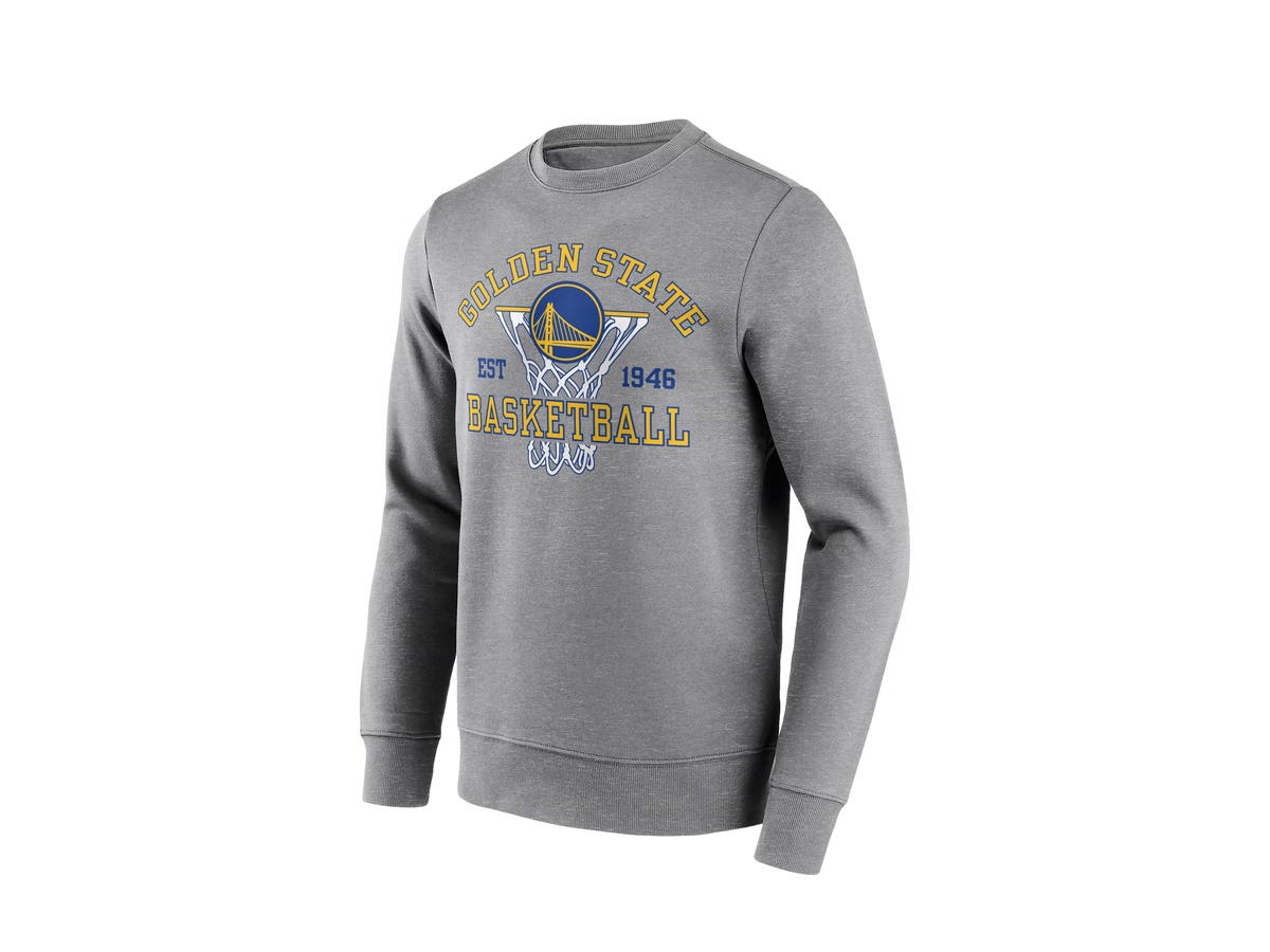 Fanatics Fanatics Unlabeled Golden State Warriors Nothing But Net Graphic Crew Sweatshirt - Mens